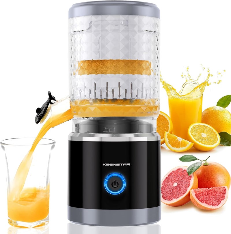 KEENSTAR Electric Citrus Juicer, Automatic Orange Juicer Squeezer with Power Cord, Portable Juicer with Cleaning Brush for Lemon, Grapefruit, High Juice Yield, One Touch Operation, Easy to Clean - Image 1